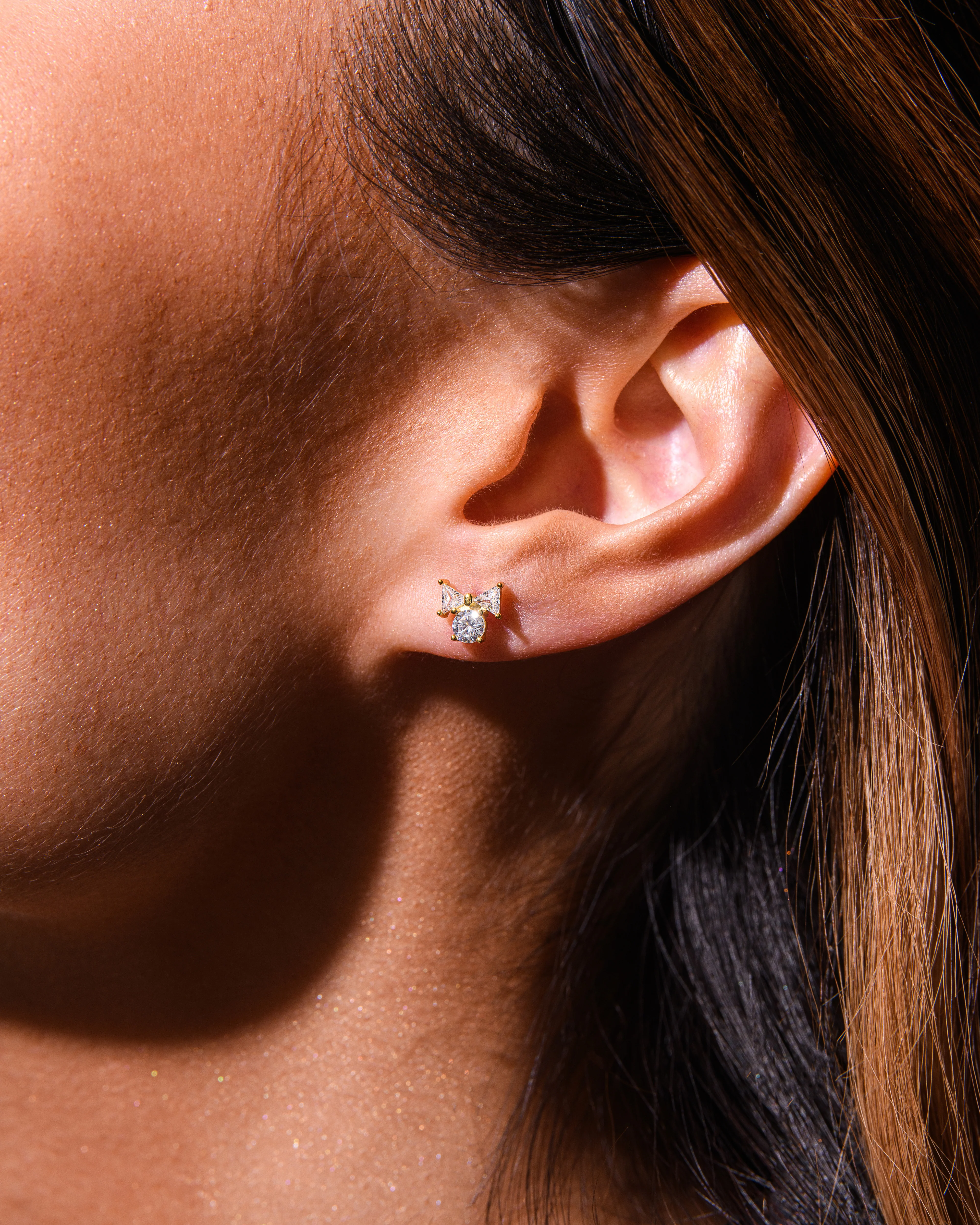 Affinity Stud Earring in Gold - Image 3