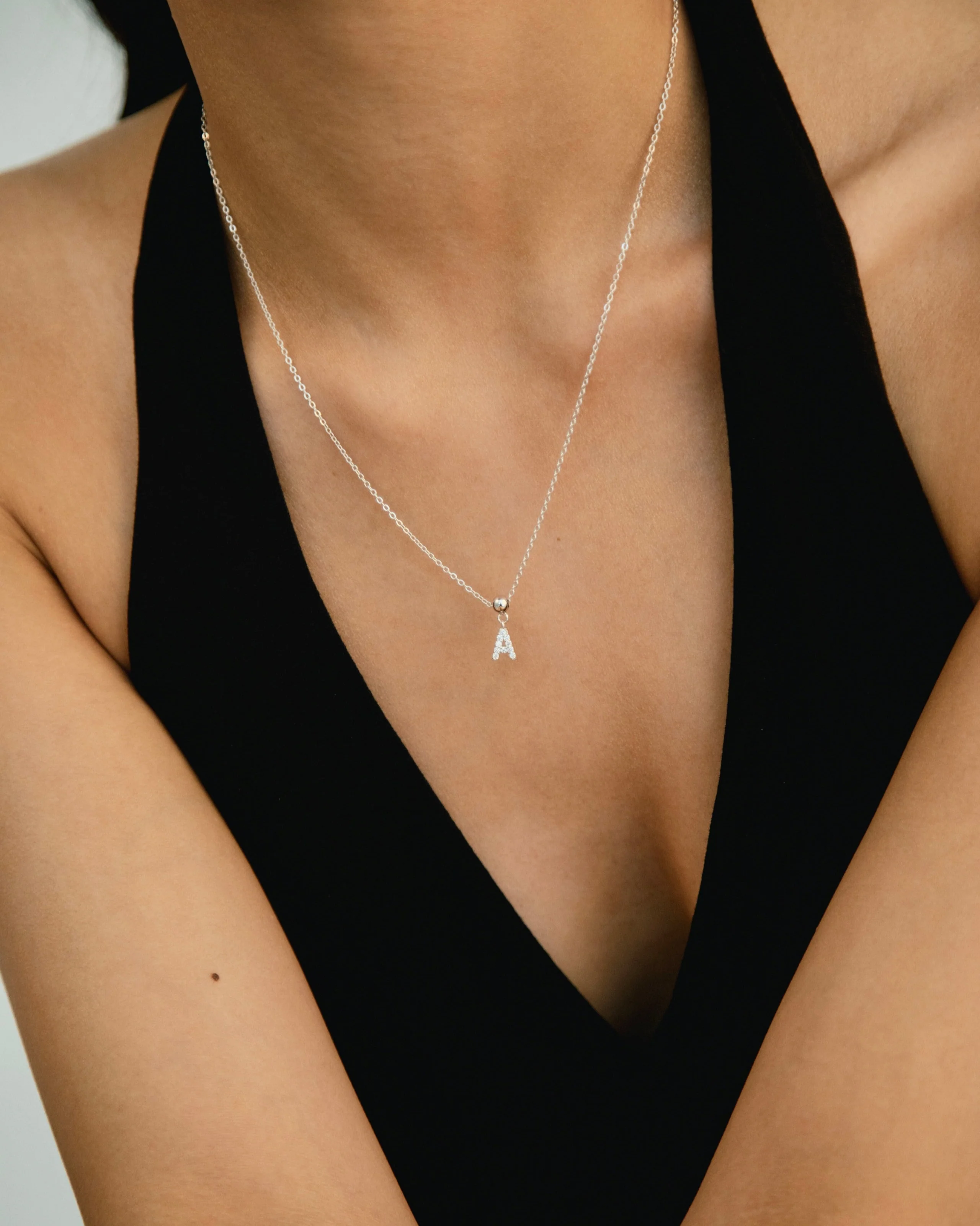 A Diamond Initial Charm Silver - Image 2