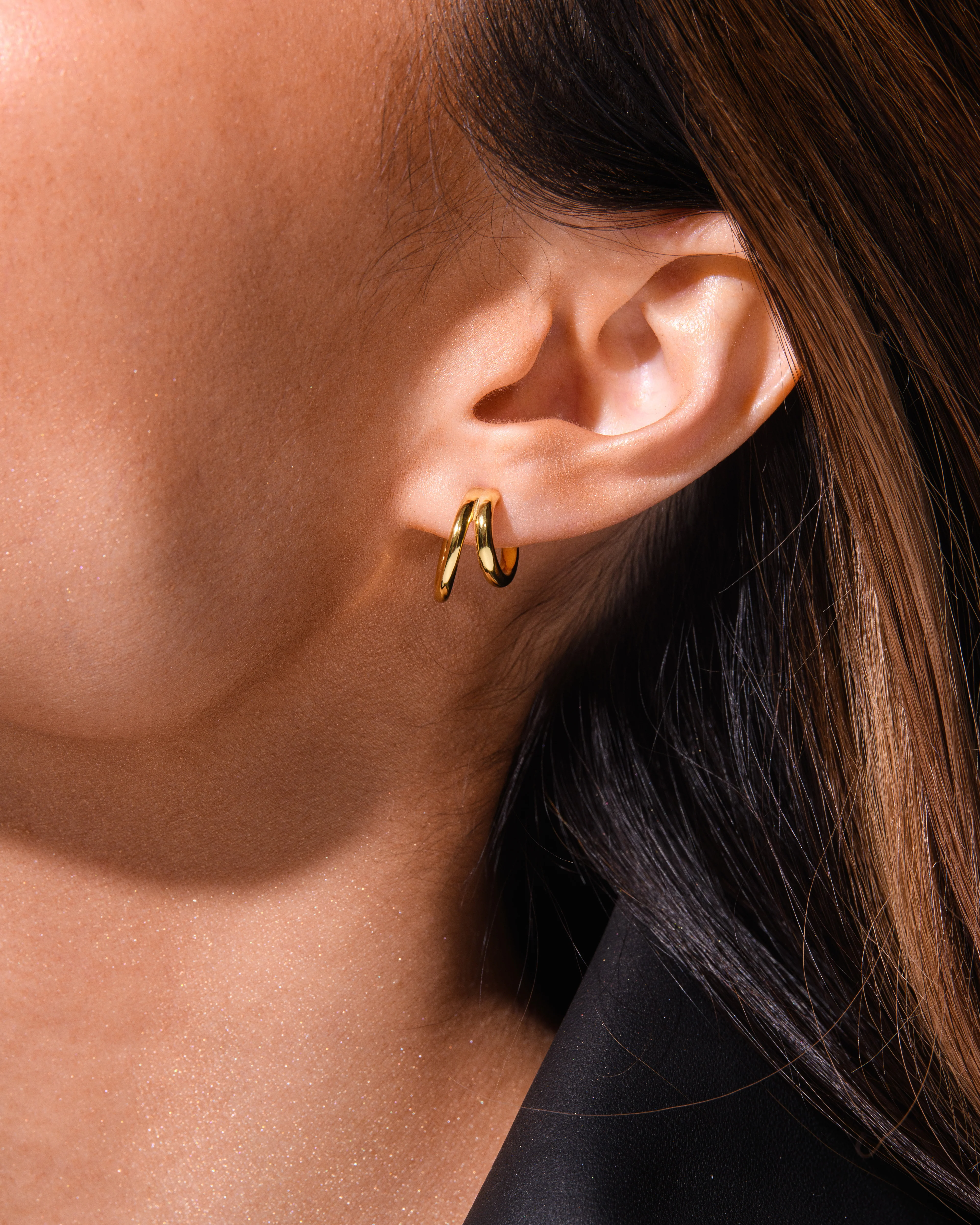 Classic Layered Hoops in Silver - Image 3