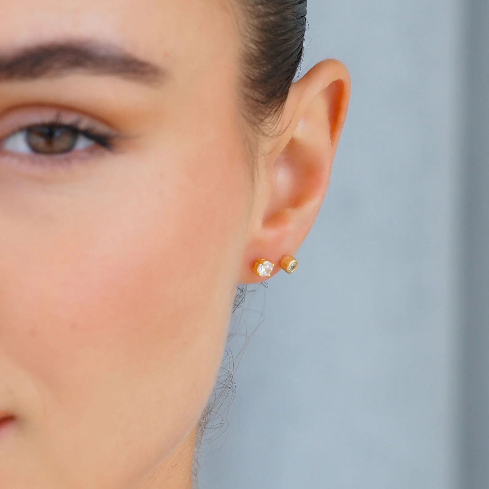 Diamond Stud Earring in Silver - Image 5