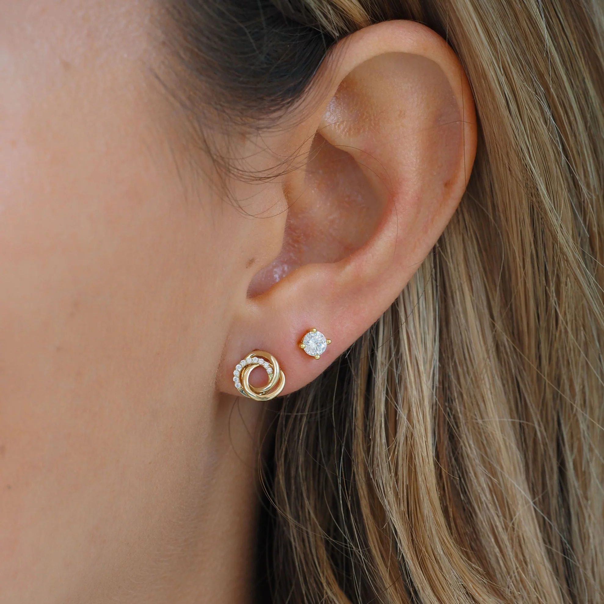 Diamond Stud Earring in Silver - Image 6