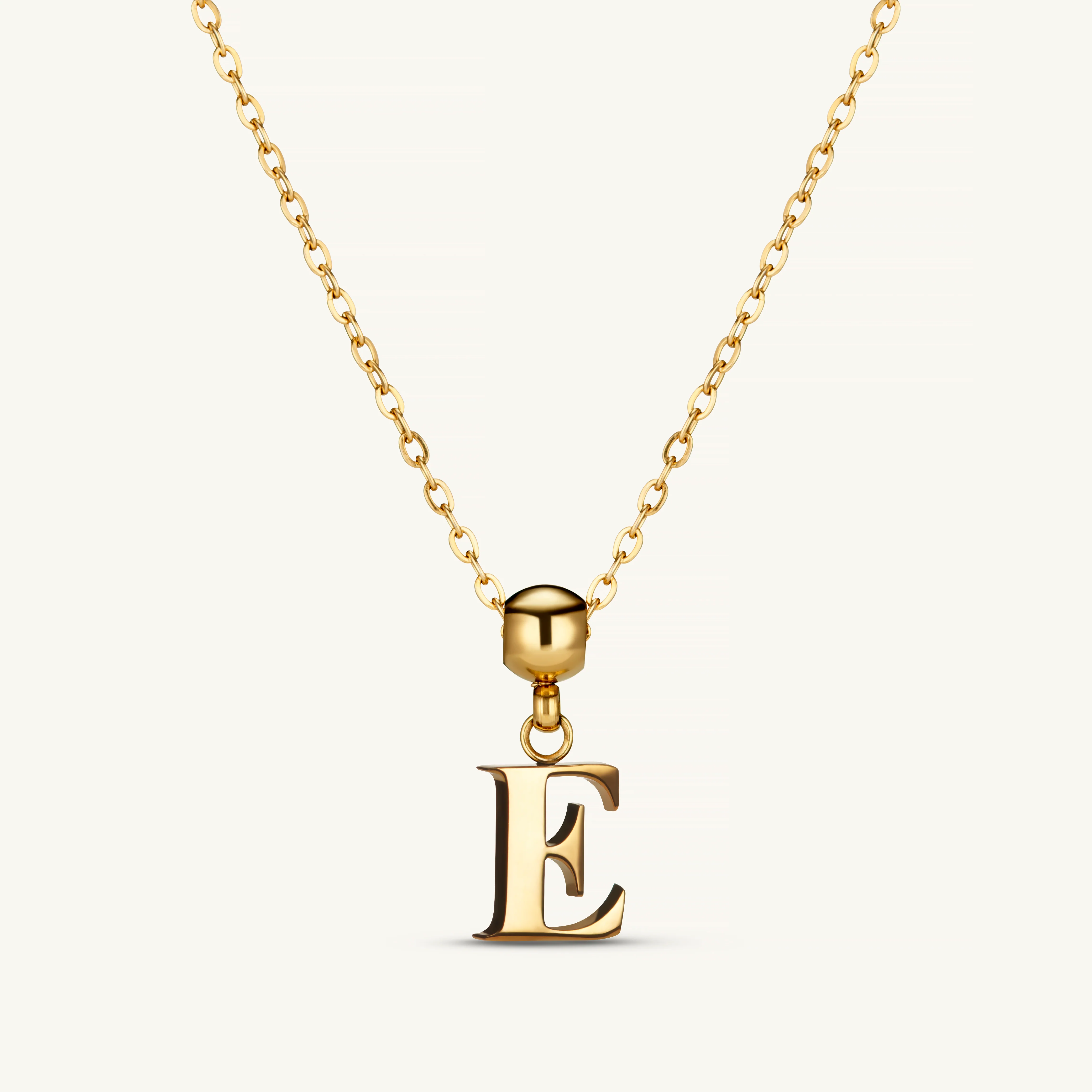 E Classic Initial Charm Gold - Image 4