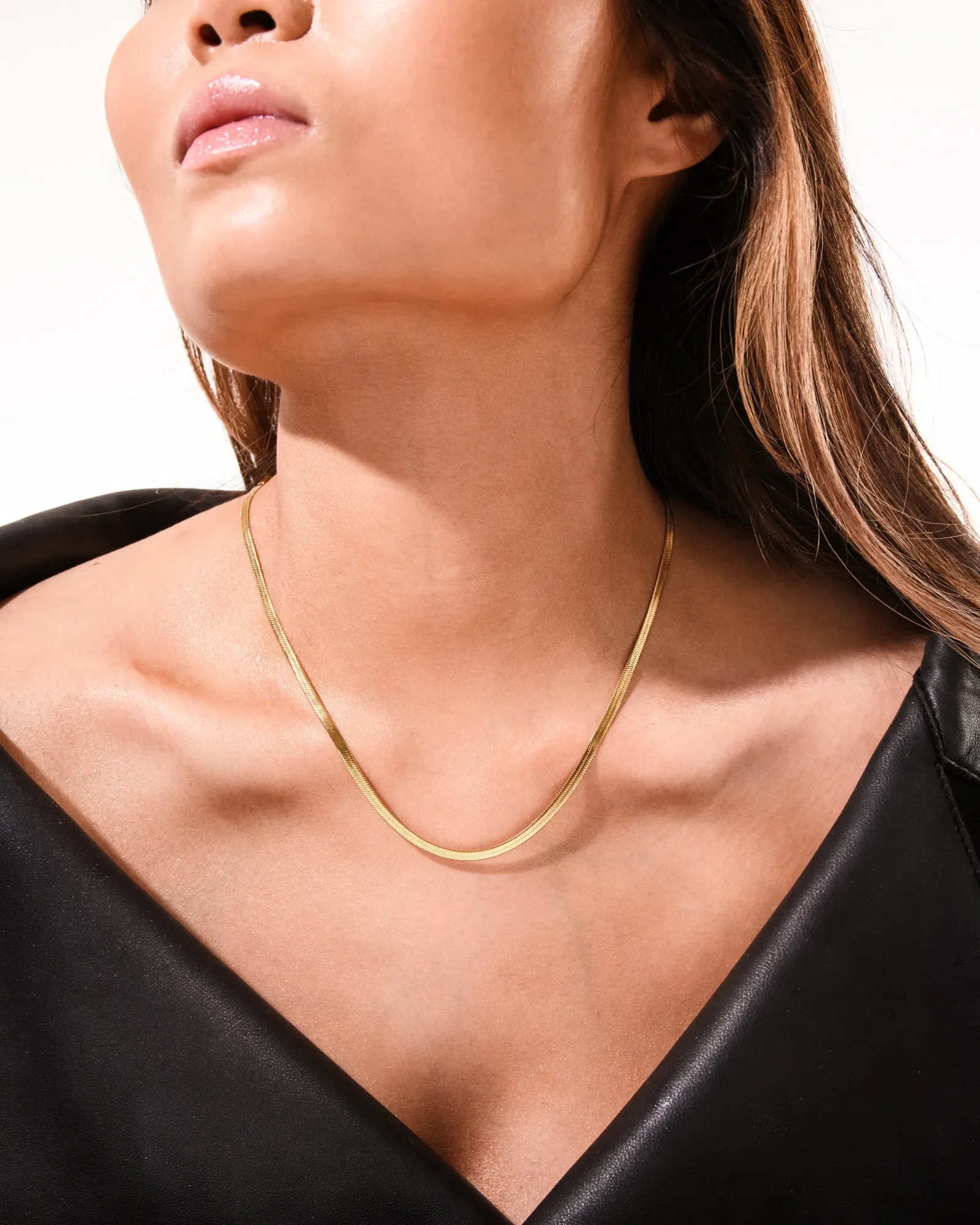 Fine Herringbone Chain In Silver - Image 3