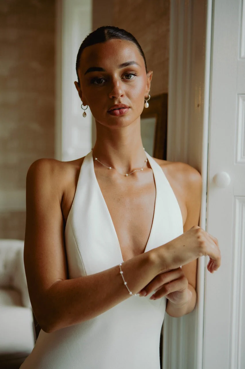 Infinity Pearl Bracelet in Gold - Image 5