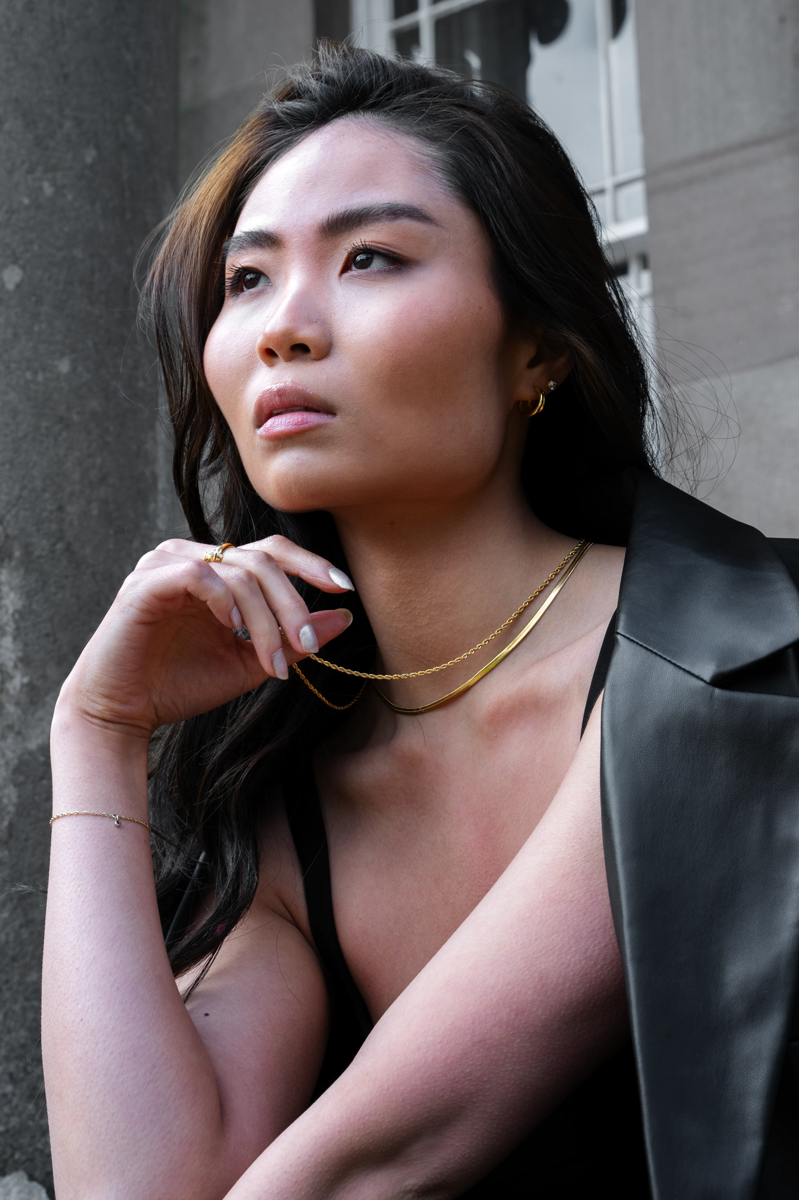 Layered Luxe Necklace Gold + FREE Épique Medium Earrings - Image 3
