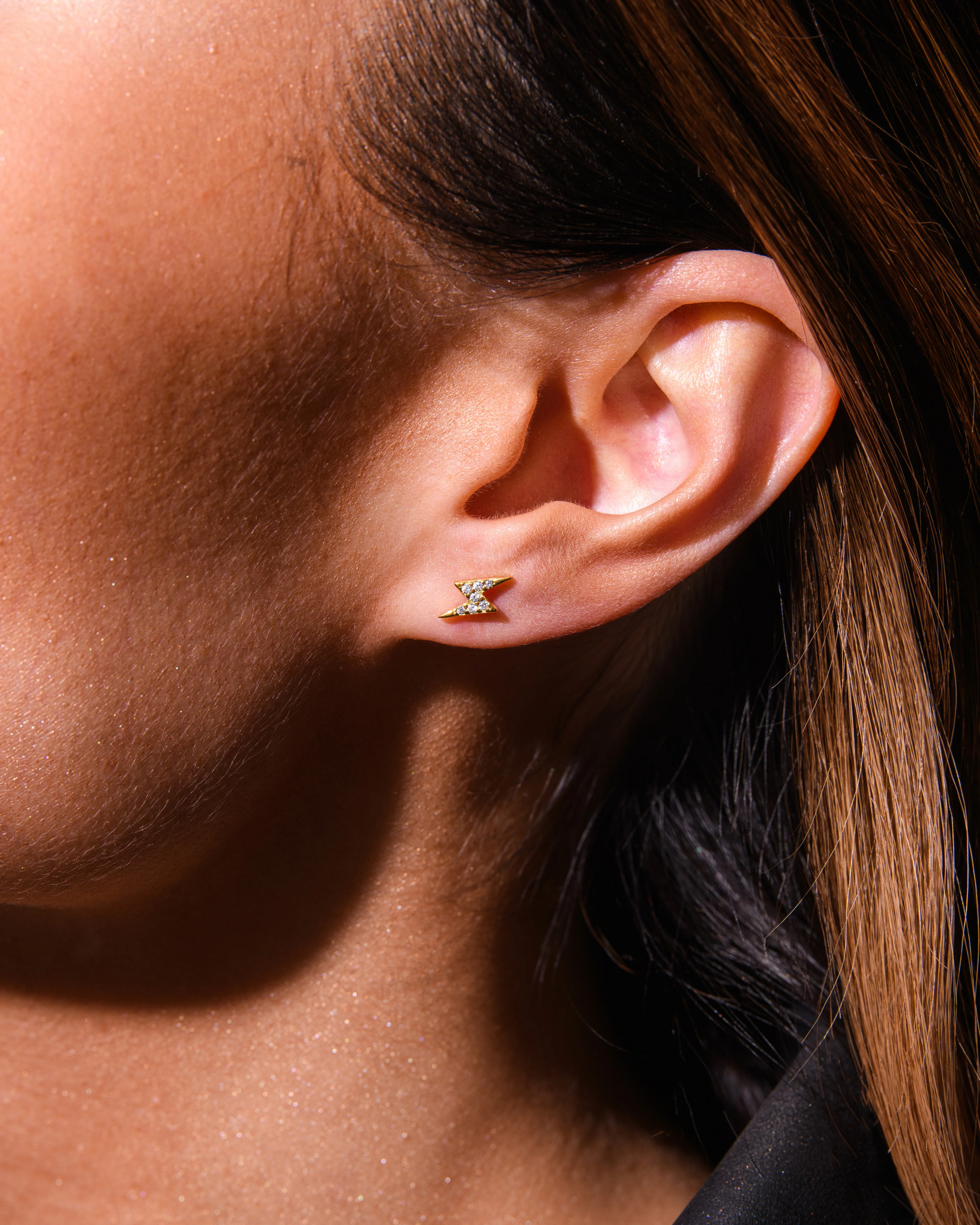 Lightning Studs In Silver - Image 3