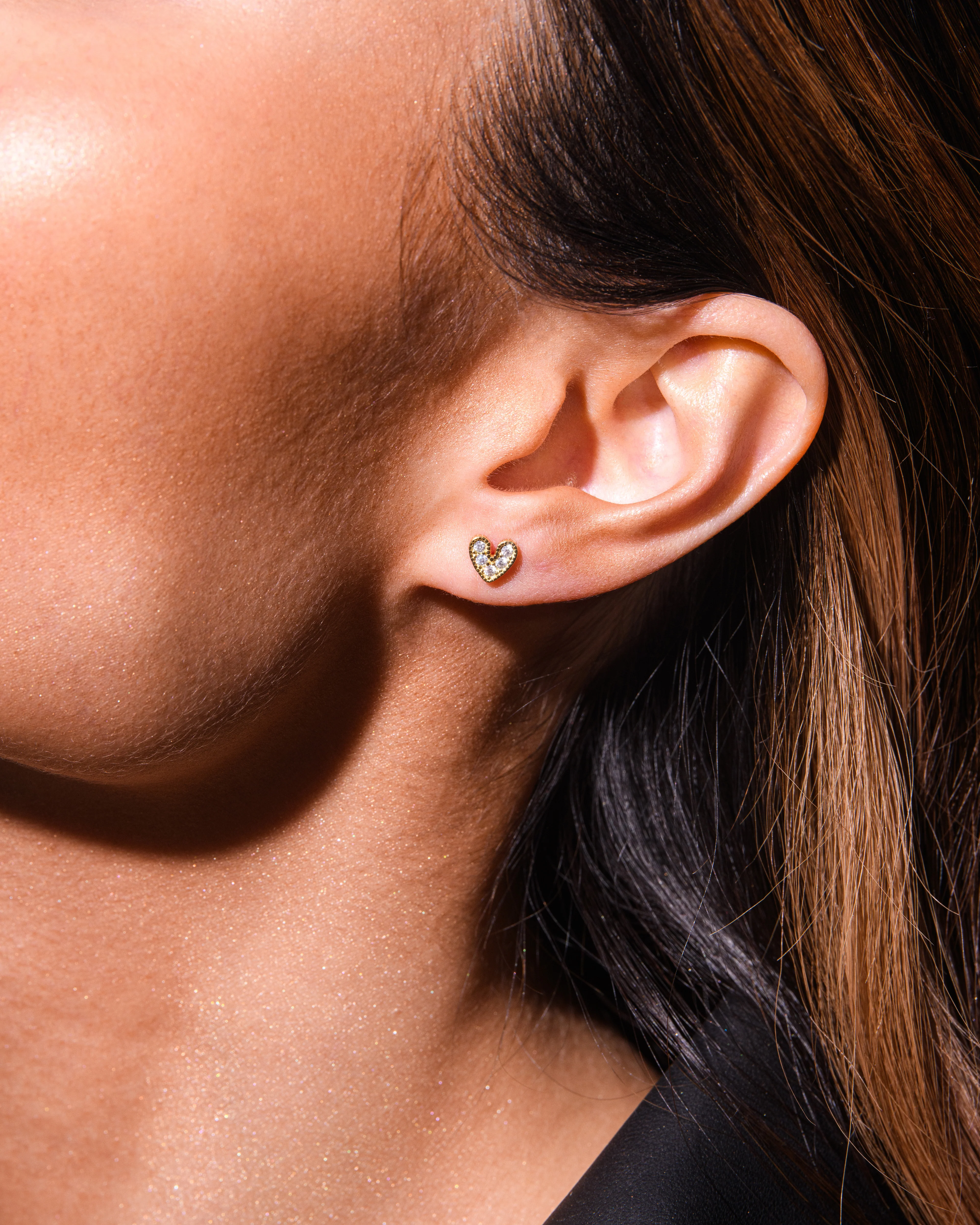 Mi Amor Stud Earring in Gold - Image 3
