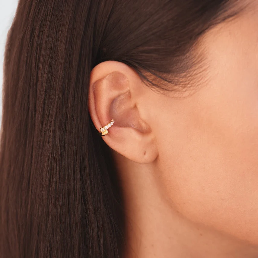 Pave Layered Cuff in Gold - Image 4