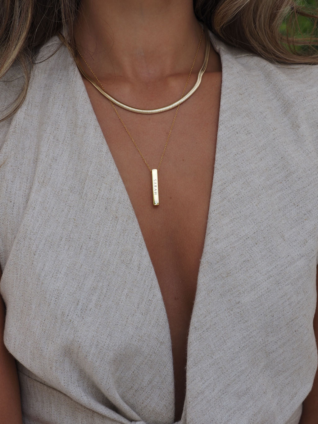 Fine Herringbone Chain In Gold - Image 5