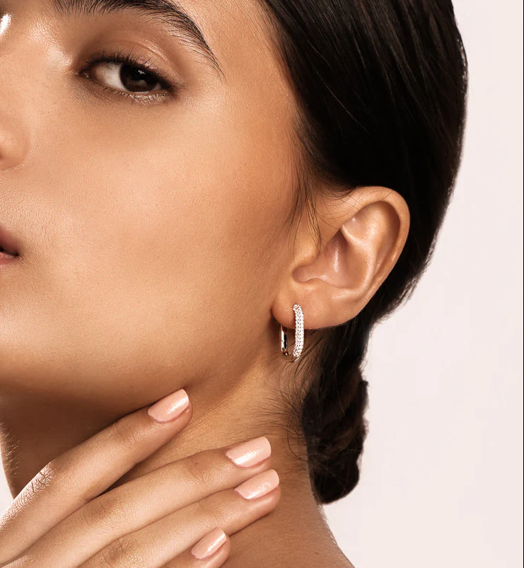 Symmetrical Hoops in Silver - Image 5