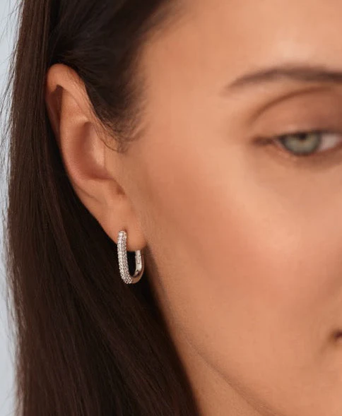 Symmetrical Hoops in Silver - Image 7