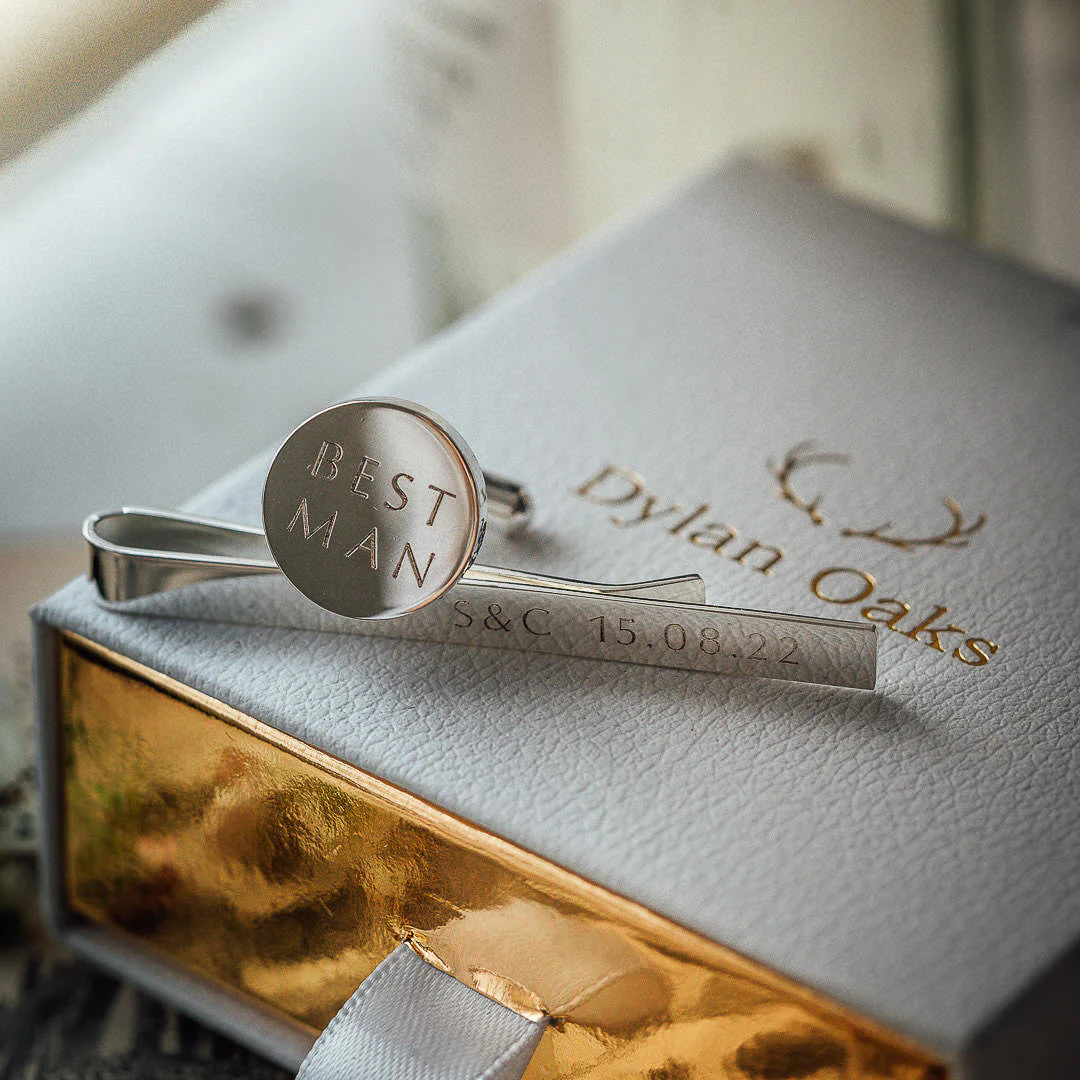 Tie Pin & Cufflinks Gift Set in Silver - Image 4