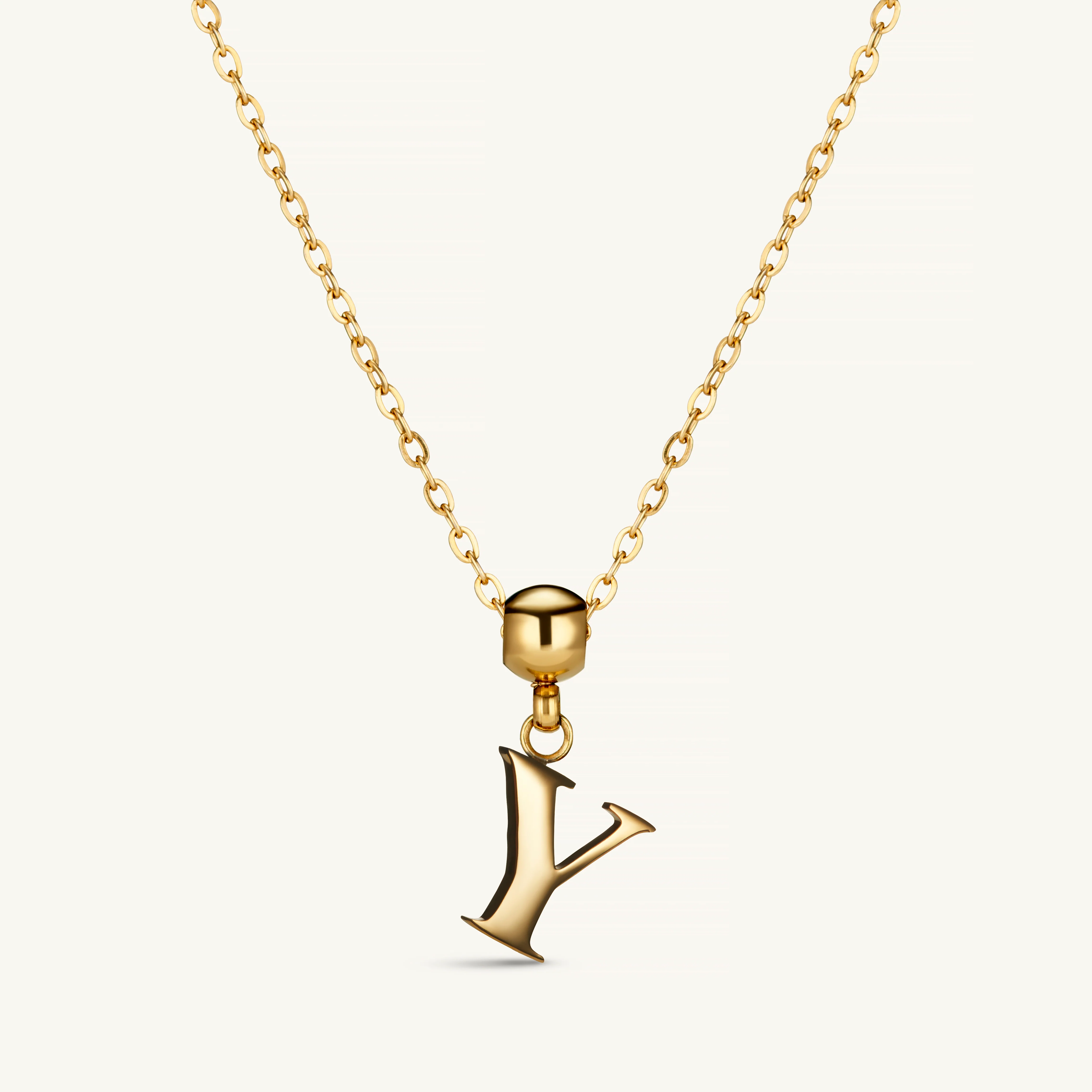Y Classic Initial Charm Gold - Image 2